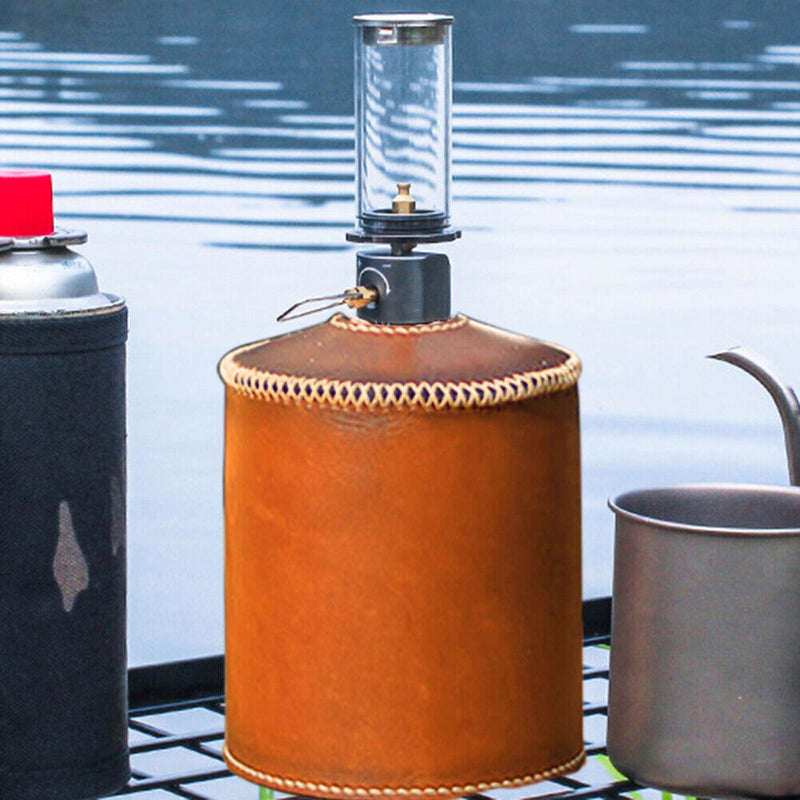 PU Leather Camping Gas Can Tank Fuel Canister Cover Protective Wrap Storage Bag