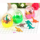 7Pcs/1Egg Mini Kids Students Office Stationery Eraser Pencil Rubber Dinosaurs
