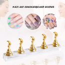 5pcs Nail Art Practice Display Stand Chess Board for Polish Gel Color Chart