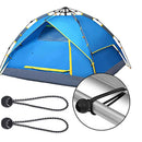 12pcs Camping Tent Binding Rope Outdoor Canopy Elastic Strap (Black White)