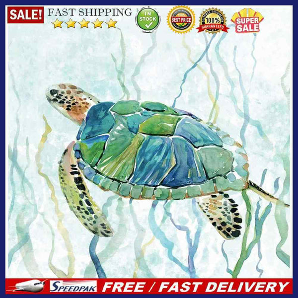 Oil Paint By Numbers Picture DIY Painting Turtle Animal Drawing on Canvas
