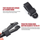 10pcs Outdoor Large Canopy Wind Rope Clamps Windproof Tent Clips (Black)