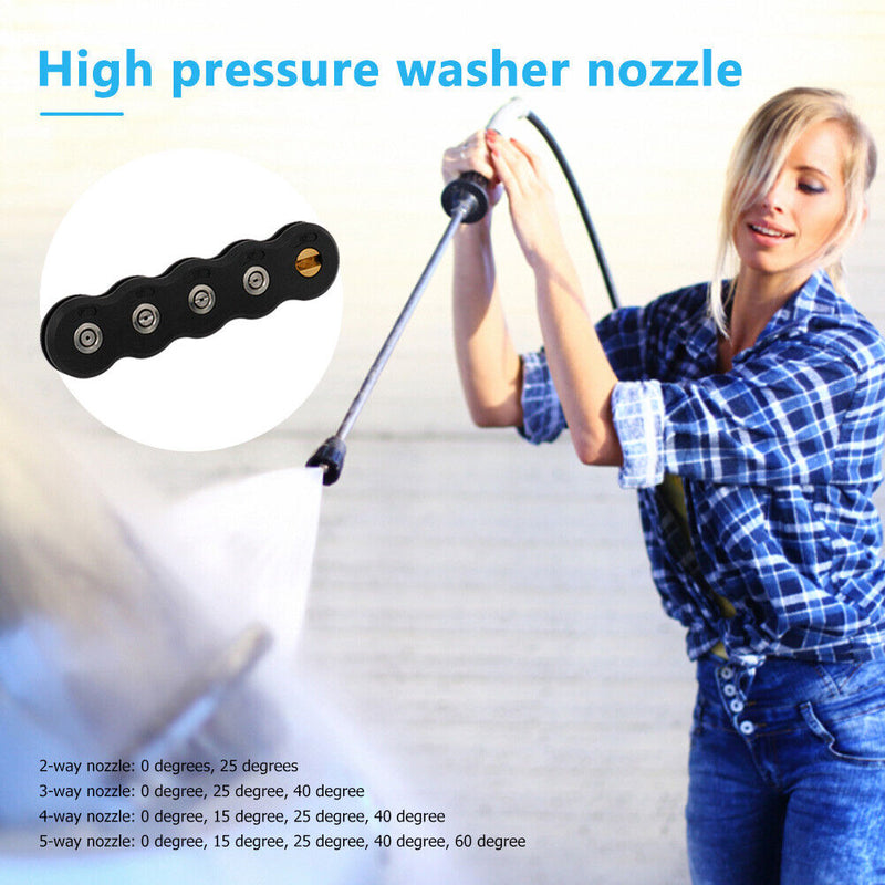 Stainless Steel Pressure Car Washer Sprayer Nozzle Tip for Auto (5 Nozzles)