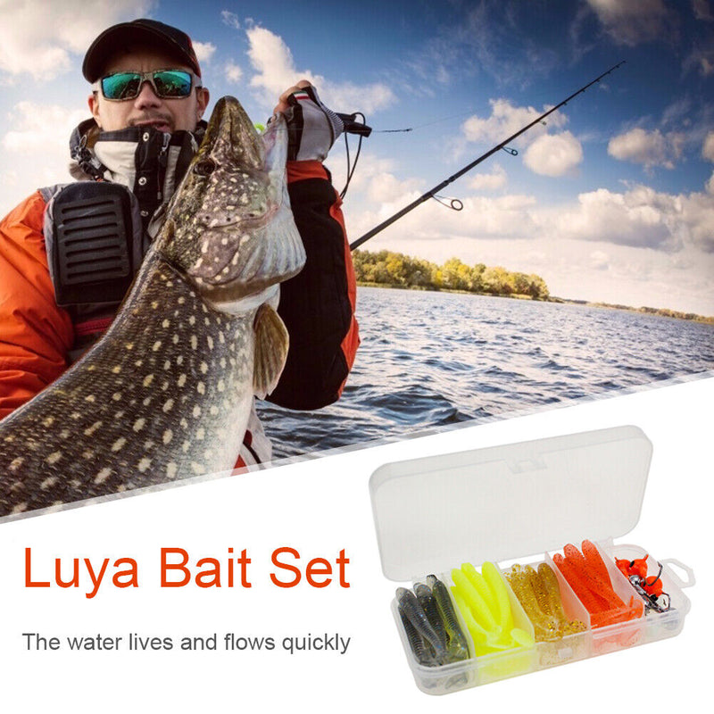 49pcs ABS Jigs Lead Barbed Hook Fishing Lures Set Wobblers Crankbait Bionic Bait