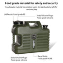 12/18L Water Container Emergency Reservoir with Spigot Water Canteen for Outdoor