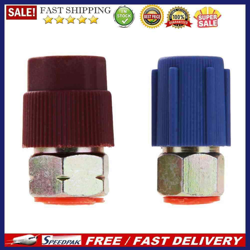 Retrofit 7/16 to 3/8 Conversion Adapter R12 to R134a High/Low AC Fitting