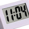 Mini LCD Digital Electronic Desktop Time Clocks Silent Desk Clocks (White)
