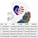 Independence Day Print Love Letter T-Shirt (White S)