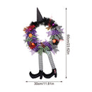 Farmhouse Home Decorations Pumpkin Halloween Halloween Wreath Witch Hat Leg