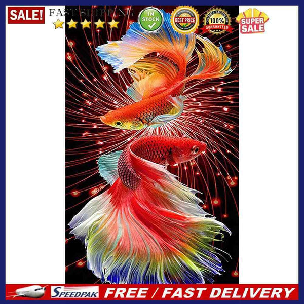 11CT 3 Strand Printed Full Embroidery Koi Fish Needlework DIY Cross Stitch