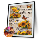 DIY Diamond Painting Kit Full Round Rhinestone 5D Butterfly Sunflower Picture