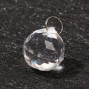 5PCS Glittery Ornament Hanging Art Pendant Faceted Clear Crystal Ball