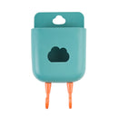 Phone Wall Mounted Holder Detachable Hook Plug Charging Organizer (Green) Newly