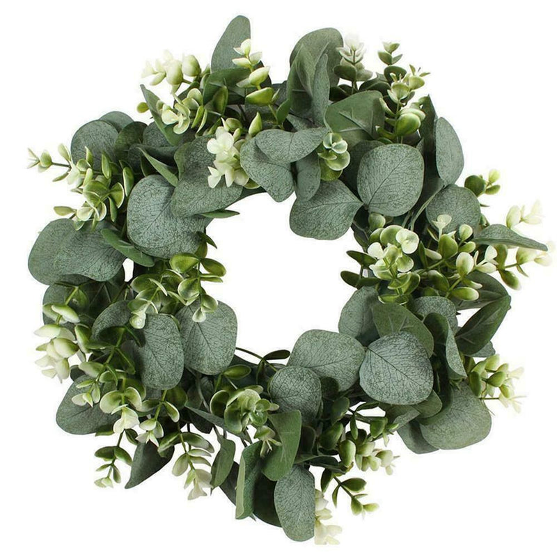 Imitation grass ring door trim small eucalyptus wreath D4H4