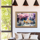 Paint by Number Kit Canvas Oil Drawing Chicken Bushes for Handicraft Enthus