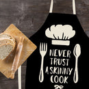 Kitchen Utensil Print Linen Apron Waterproof Home Cooking Bibs (82x68cm)