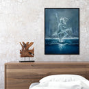 DIY Oil Paint by Numbers Splash Girl Hand Painted Coloring Picture Home Decor