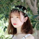 Forest Bridal Wedding Tiara Imitation Flower Leaf Crown Hair Headpiece Y9L8
