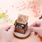 #A Carved Wooden Musical Box Hand Cranked Manual Kid Child Birthday Gift Home De