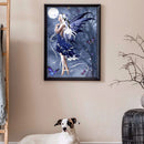 DIY Blue Butterfly Fairy Full Round Drill Kit 5D Mosaic Diamond Painting Craft