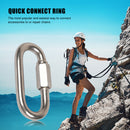 Stainless Steel Screw Lock Quick Links Chain Climbing Carabiner Hook (M8) Newly