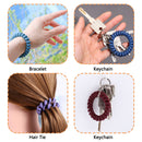 Men Women Wristlet Wristlet Keychain Bracelet Plastic Spiral Keychains Key Ring