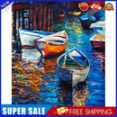 River Boat Oil Paint By Numbers Kit DIY Acrylic Painting on Canvas Picture