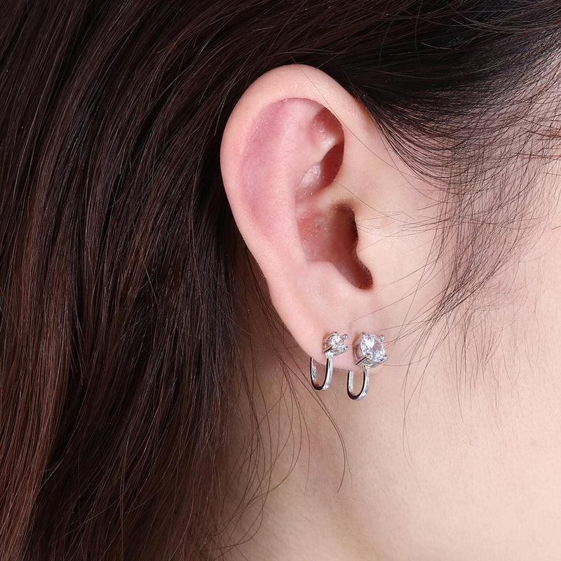 Women Men Zircon Ear Cuff Tragus Earrings Non Piercing Earrings No Pierced