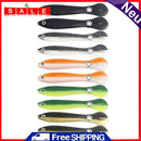 5pcs 10cm 6g Bionic Loach Fishing Artificial Crankbait Soft Baits (Green)