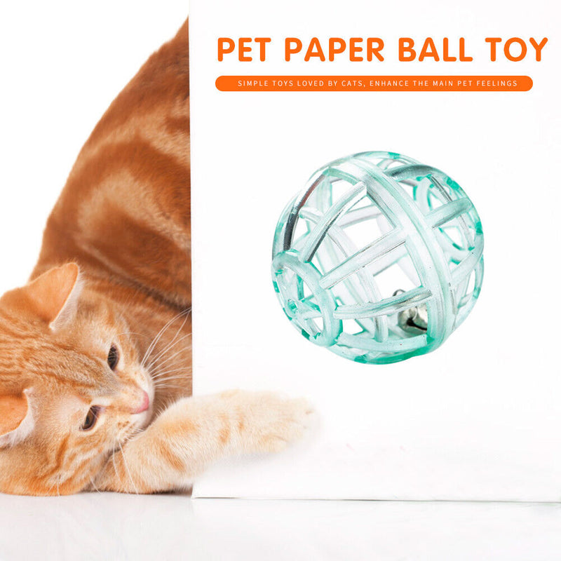 Kitten Scratch Rattle Ball Interactive Pet Hollowed Bell Cat Teaser Toys