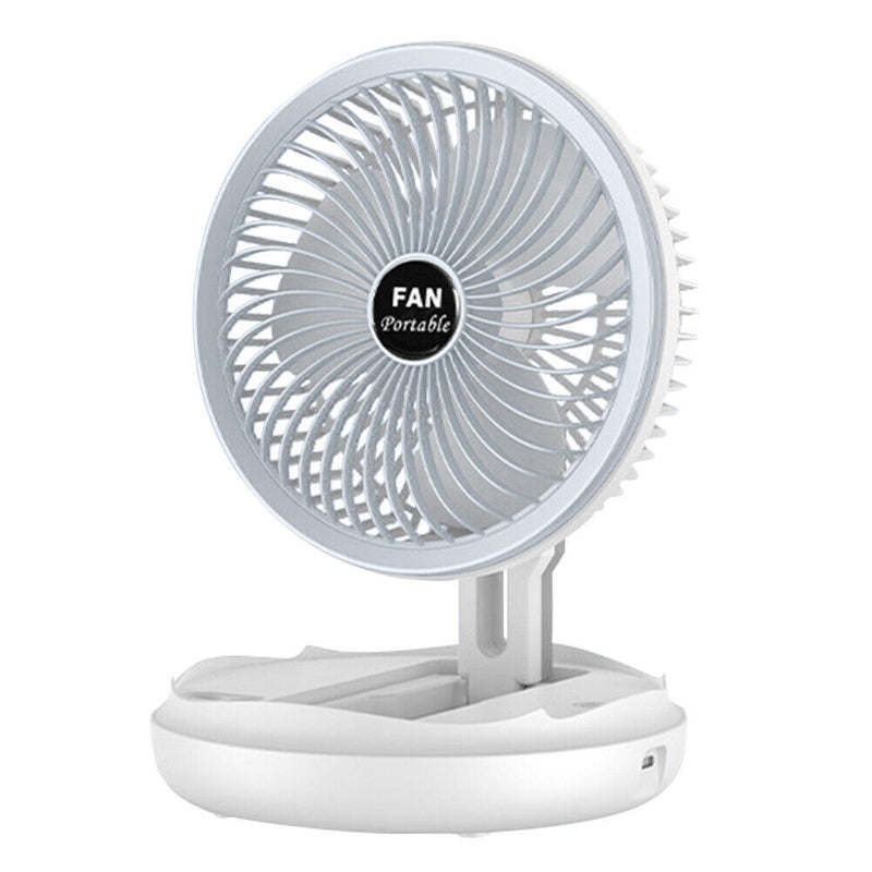 Rechargeable Summer Desktop Cooling Electric Foldable Fan with LED Night Light