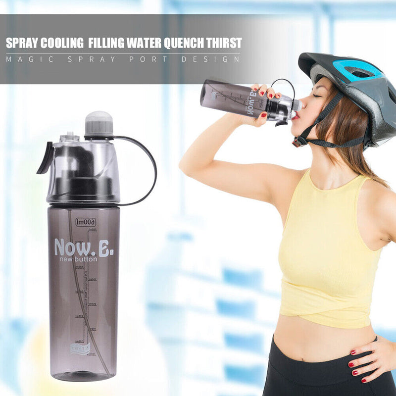 Portable 600mL Outdoor Cycling Camping Leakproof Water Bottle Sport Spray Kettle