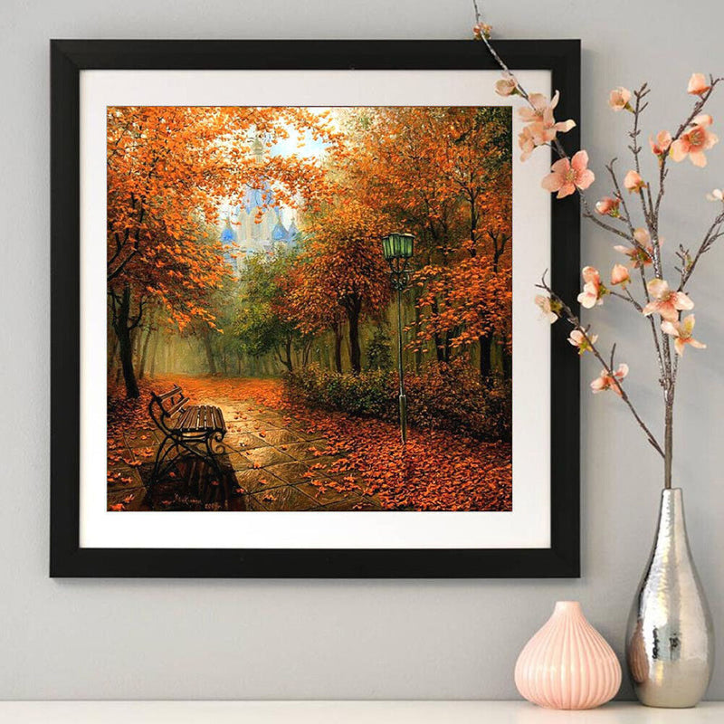 Autumn Maples 5D Full Round Drill Diamond Painting DIY Scenery Art Picture