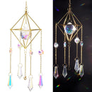 Hanging Sun Light Catcher Crystal Wind Chime Star Moon Pendant Home Window Deco_