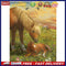 Horse on Grass Oil Paint By Numbers Kit DIY Acrylic Painting on Canvas Frameless
