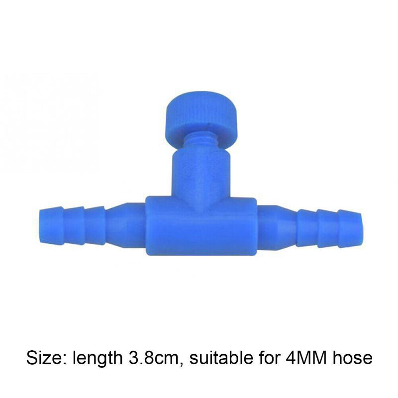 10pcs Aquarium Fish Tank Air Line Flow Control Regulate Valve Switch (Blue)