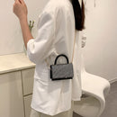 Mini Shoulder Bag Women Fashion PU Sequins Leather Chain Flap Handbag Satchels