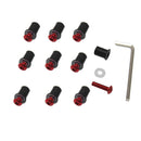 10pcs 5mm/0.20in Motorcycle Windscreen Windshield Bolt Screw Kit (Red)