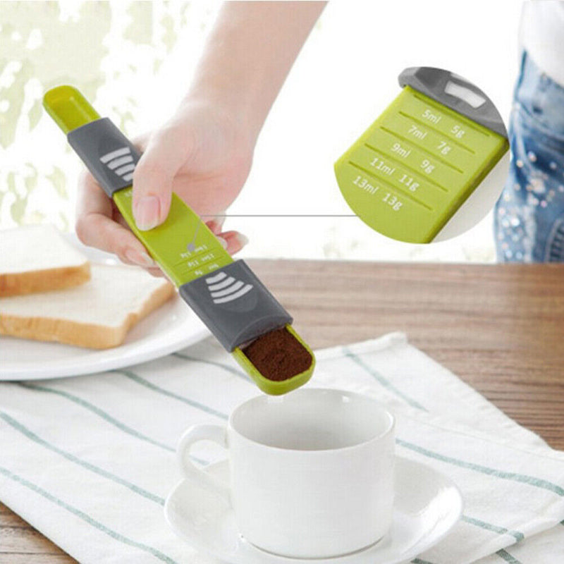Adjustable Coffee Tamping Measure Spoon Coffee Powder Sugar Measuring Scoop