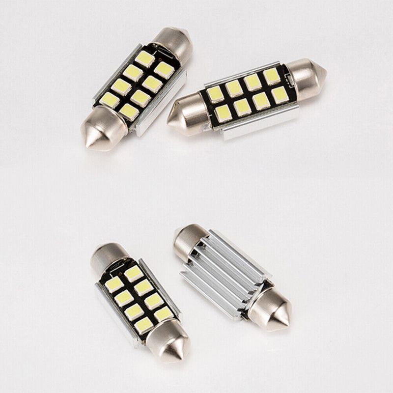 10pcs 31/36mm Car Interior Dome Light Replacement Auto License Plate LED Lamps