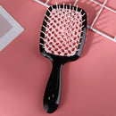 Wide Teeth Air Cushion Comb Scalp Massage Salon Hair Brush (Black Pink) Newly