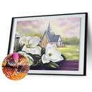 5D Diamond Painting Kit Abstract Bouquet Church Full Round Drill DIY Crafts