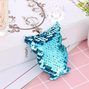 Glitter Sequins Bird Key Chain Girl Car Backpack Key Ring Jewelry (Blue)