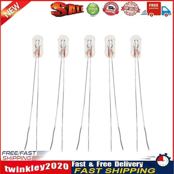 5pcs T3 14V Car Instrument Panel Audio Gear Indicator Light Bulbs Amber Newly