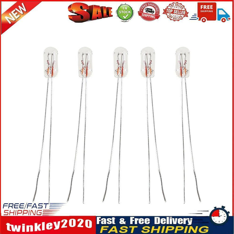 5pcs T3 14V Car Instrument Panel Audio Gear Indicator Light Bulbs Amber Newly