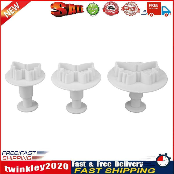 3pcs Butterfly Spring Plastic DIY Fondant Cake Molds Kitchen Baking Mould Newly