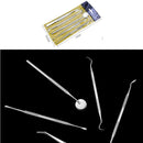 4PCS Set Probe Tweezer Hoe Dentist Tooth Care Kit Dental Mirror Prepared Tool