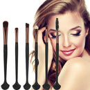 6 Fan Shell Makeup Brush Kit Set Eyebrow Lashes Cosmetic Tools (C)