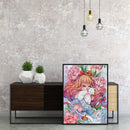 Cross Stitch Full Embroidery Flower Girl Character 11CT Stamped Needlework