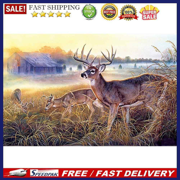 Diamond Embroidery Cartoon Elk Mosaic Round Drill Diamond Painting for Bead A